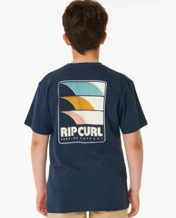 T-shirt De Manga Curta Line-up Surf Revival Para Rapaz