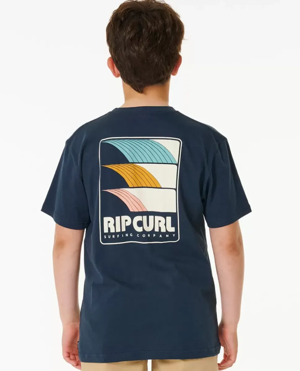 T-shirt De Manga Curta Line-up Surf Revival Para Rapaz