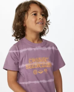 T-shirt De Manga Curta Mystic Waves Slogan Rapaz