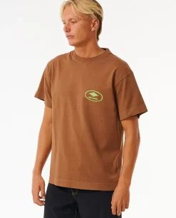 T-shirt De Manga Curta Oval Da Quality Surf Products