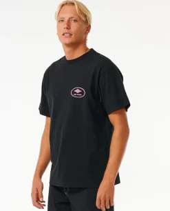 T-shirt De Manga Curta Oval Da Quality Surf Products