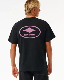 T-shirt De Manga Curta Oval Da Quality Surf Products