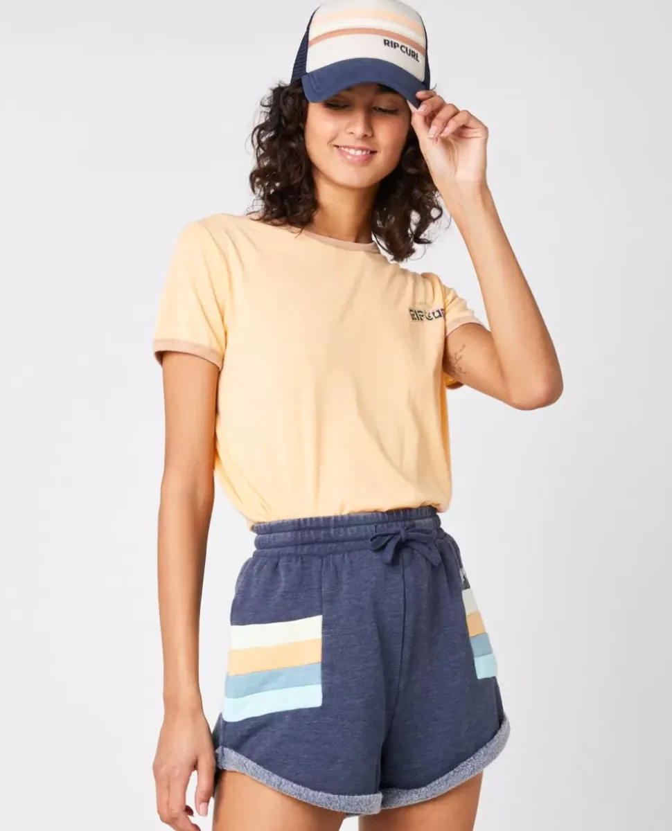 T-shirt De Manga Curta Ringer Neon