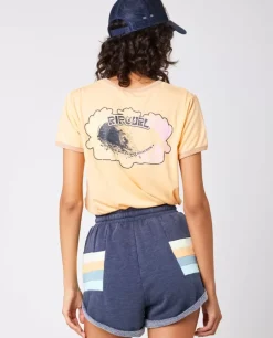 T-shirt De Manga Curta Ringer Neon