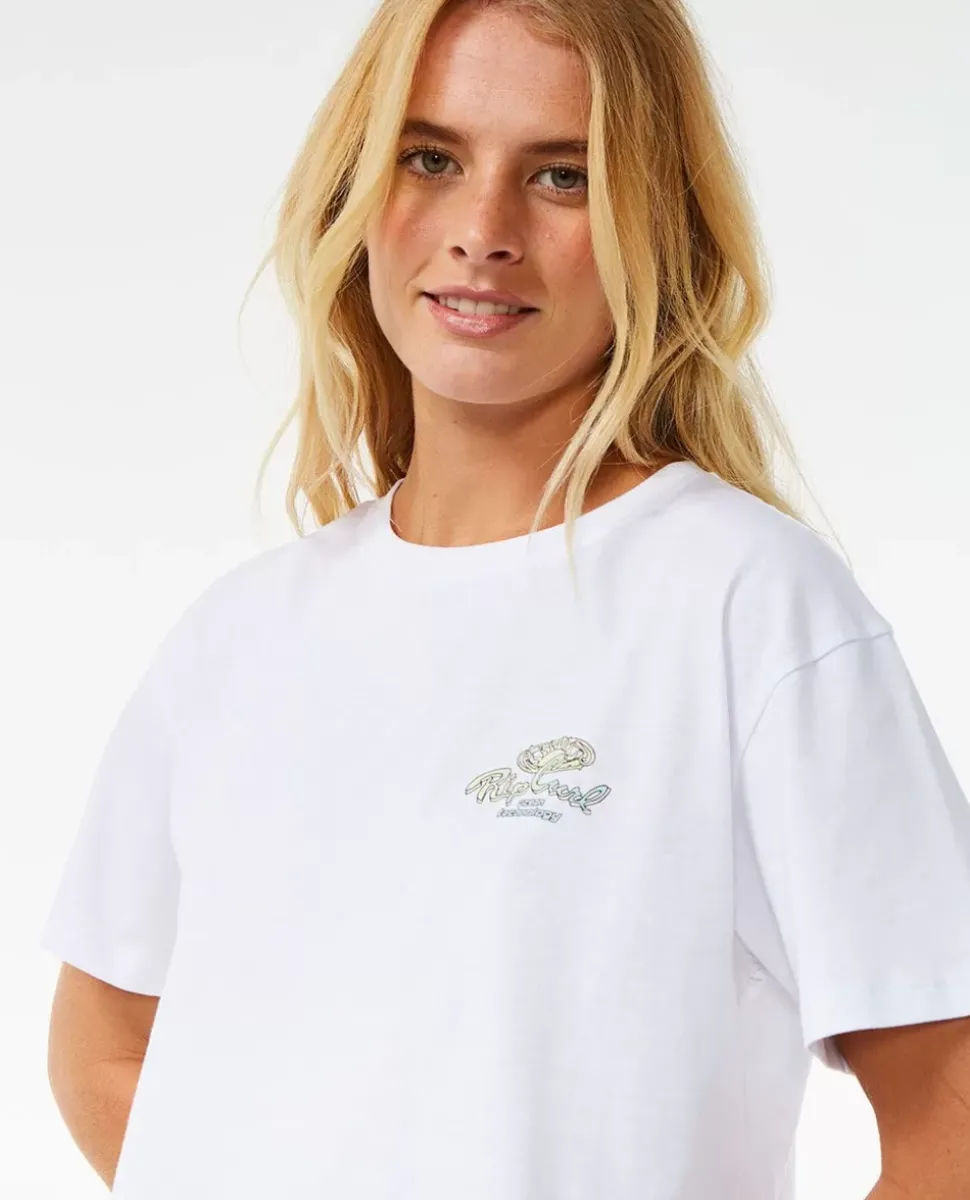 T-shirt De Manga Curta Rolling Curl Crop