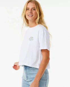 T-shirt De Manga Curta Rolling Curl Crop