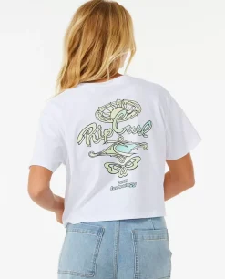 T-shirt De Manga Curta Rolling Curl Crop
