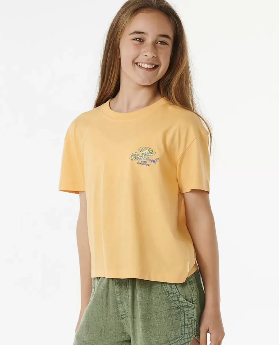 T-shirt De Manga Curta Rolling Curl Menina