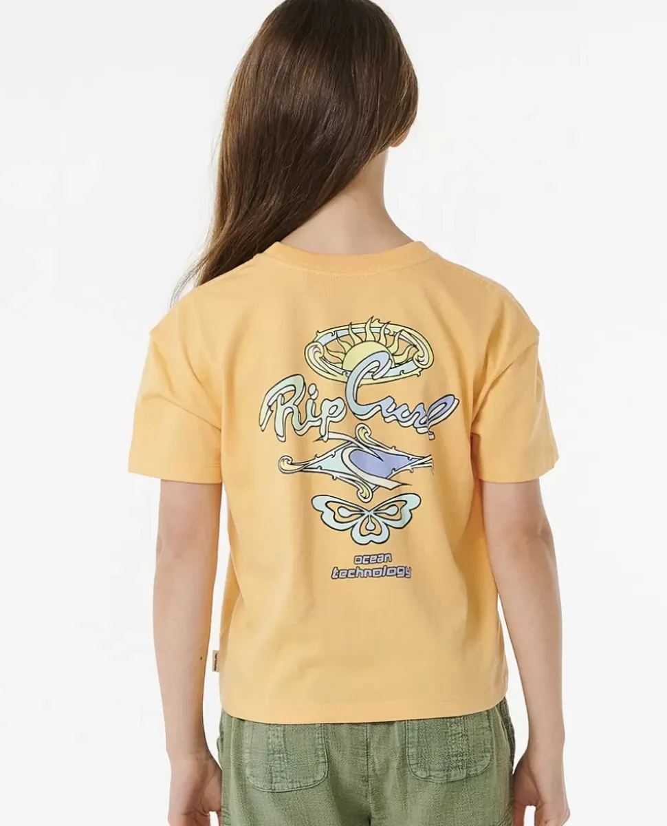 T-shirt De Manga Curta Rolling Curl Menina
