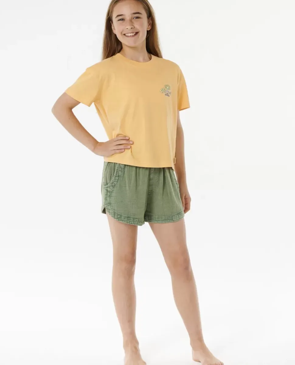 T-shirt De Manga Curta Rolling Curl Menina
