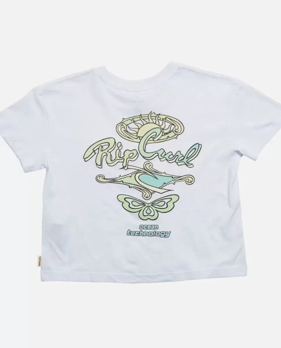 T-shirt De Manga Curta Rolling Curl Menina