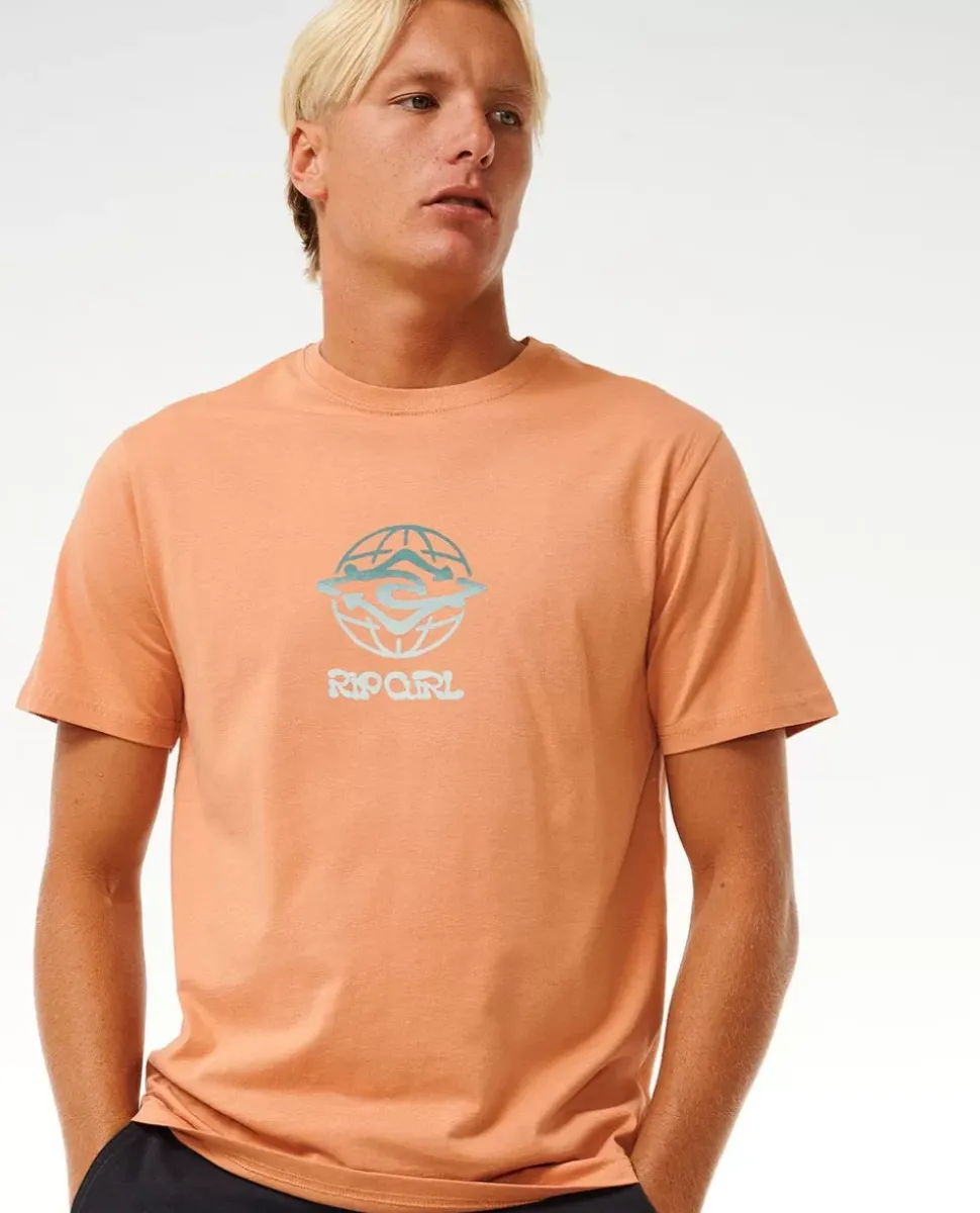 T-shirt De Manga Curta Salt Water Culture Globe