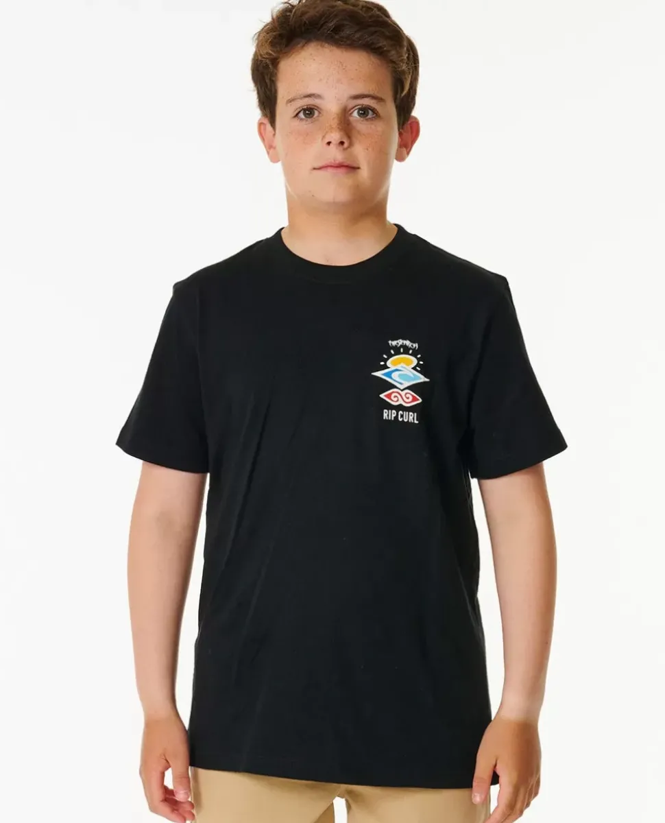 T-shirt De Manga Curta Search Icon Para Rapaz