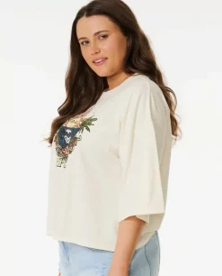 T-shirt De Manga Curta Shore Break Heritage Crop