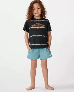 T-shirt De Manga Curta Shred Town Slogan Para Rapaz