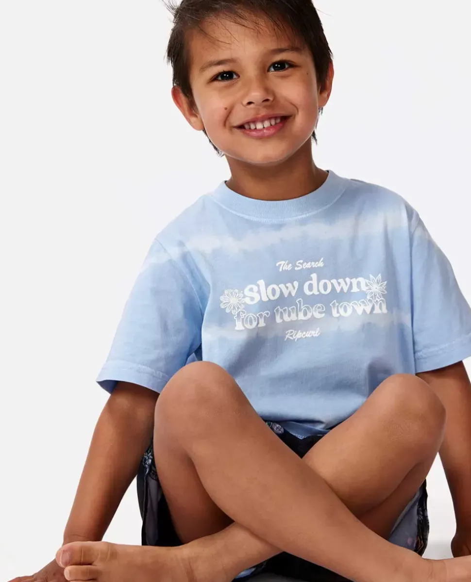 T-shirt De Manga Curta Shred Town Slogan Para Rapaz