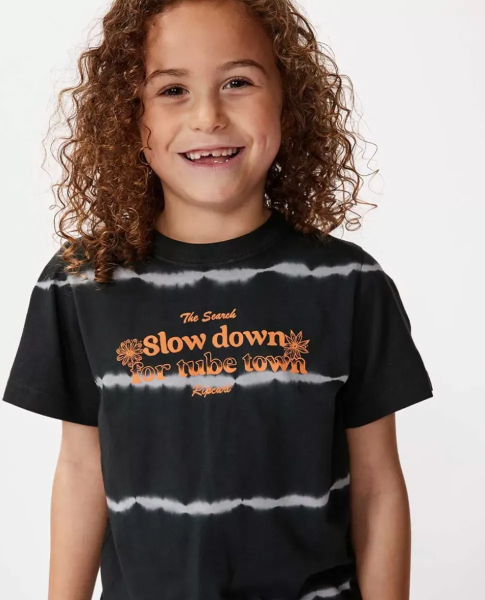 T-shirt De Manga Curta Shred Town Slogan Para Rapaz