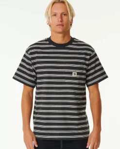 T-shirt De Manga Curta às Riscas Quality Surf Products