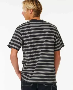 T-shirt De Manga Curta às Riscas Quality Surf Products