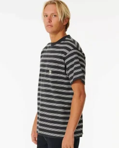 T-shirt De Manga Curta às Riscas Quality Surf Products