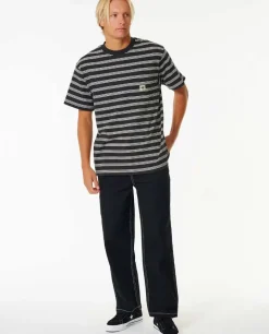 T-shirt De Manga Curta às Riscas Quality Surf Products