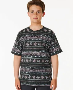 T-shirt De Manga Curta às Riscas Pure Surf Para Rapaz