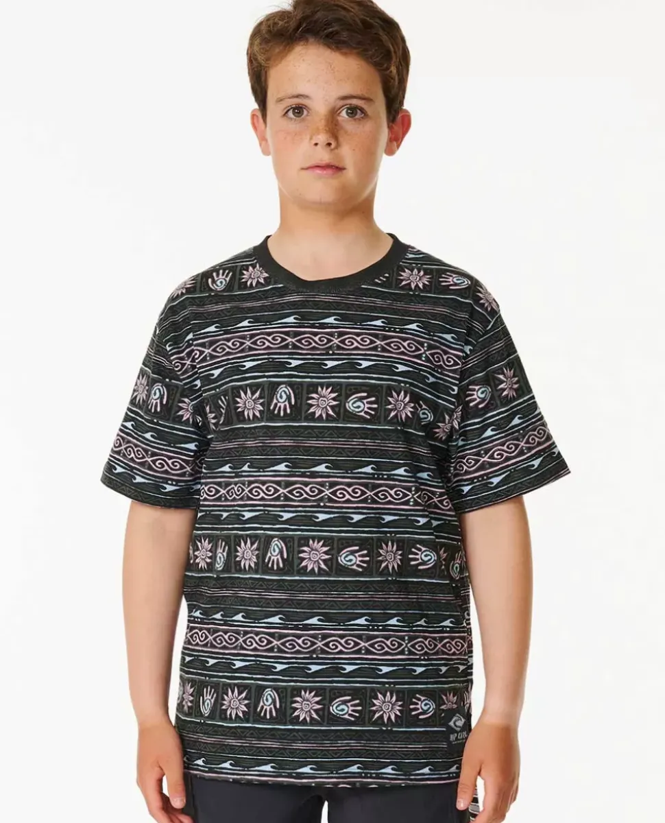 T-shirt De Manga Curta às Riscas Pure Surf Para Rapaz