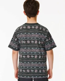 T-shirt De Manga Curta às Riscas Pure Surf Para Rapaz