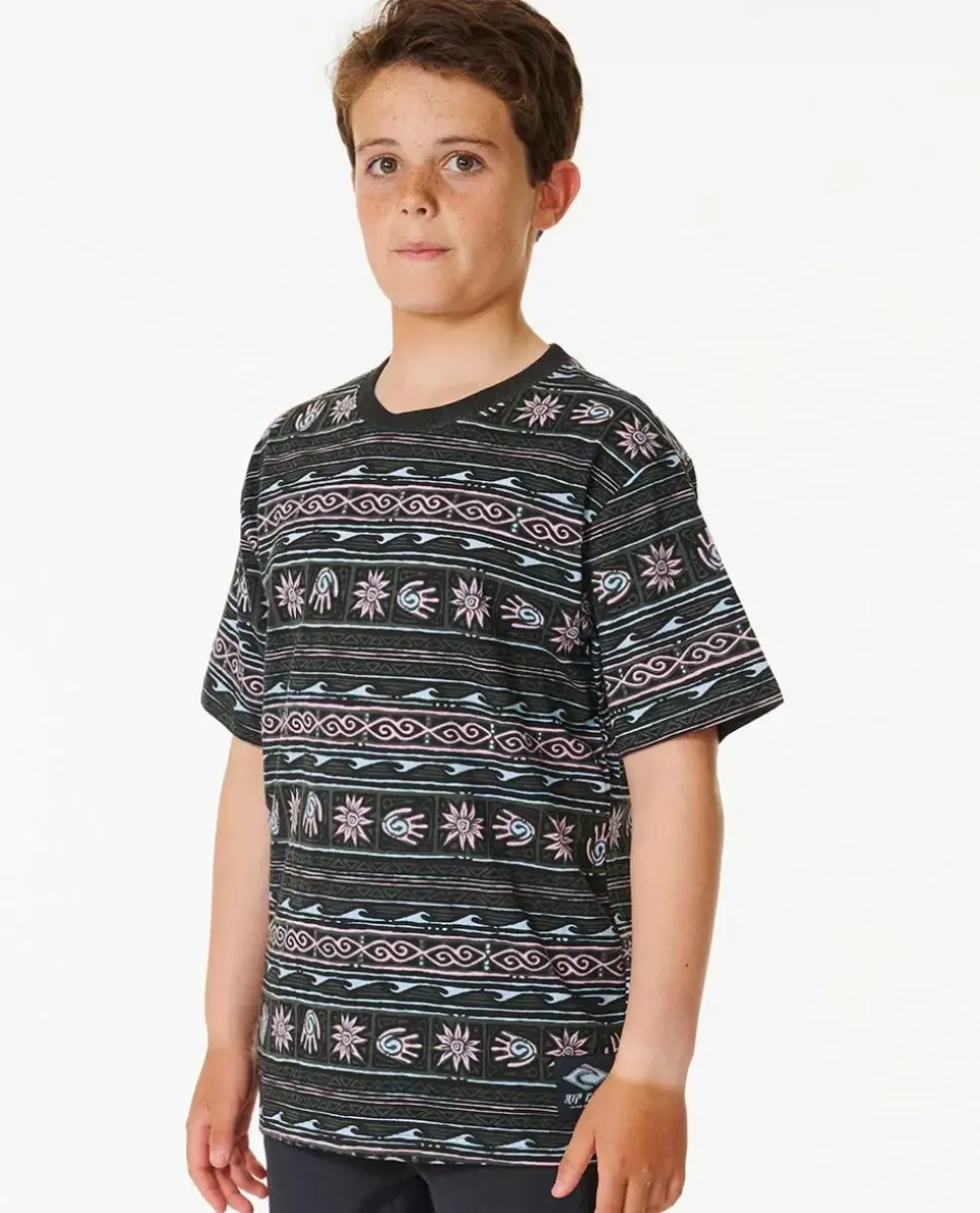 T-shirt De Manga Curta às Riscas Pure Surf Para Rapaz
