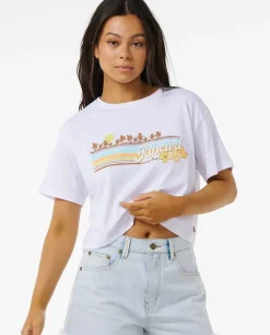 T-shirt De Manga Curta Sunset Crop