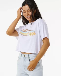 T-shirt De Manga Curta Sunset Crop