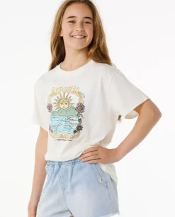 T-Shirt Hibiscus Heat Art Para Rapariga