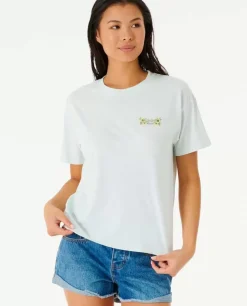 T-shirt Hula Surfer Relaxada De Manga Curta