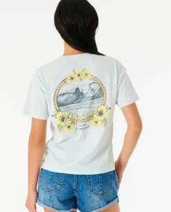 T-shirt Hula Surfer Relaxada De Manga Curta
