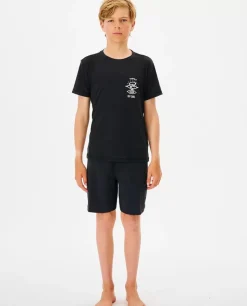 T-shirt Icons Surflite Rash Em V De Manga Curta Para Rapaz