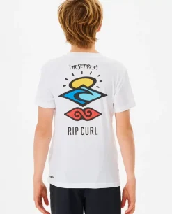 T-shirt Icons Surflite Rash Em V De Manga Curta Para Rapaz
