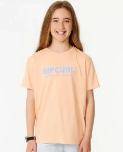 T-shirt Padrão De Manga Curta Surf Spray Para Rapariga