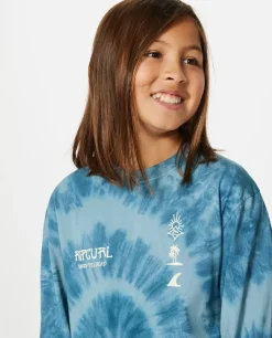 T-shirt Shred Tie Dye De Manga Comprida Para Rapaz