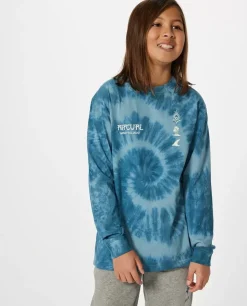 T-shirt Shred Tie Dye De Manga Comprida Para Rapaz
