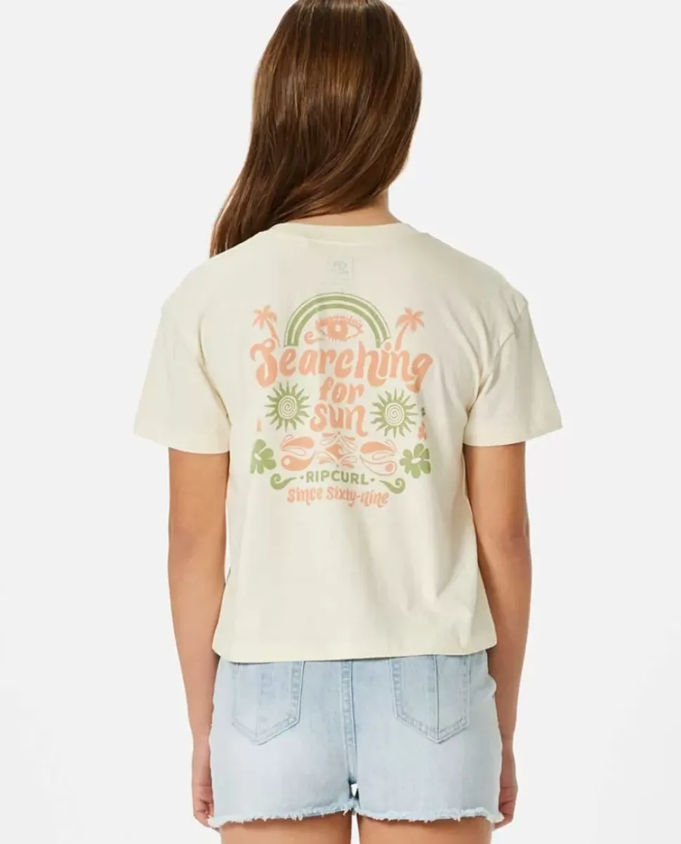 T-shirt Summer Rain Crop Para Rapariga