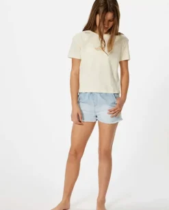 T-shirt Summer Rain Crop Para Rapariga