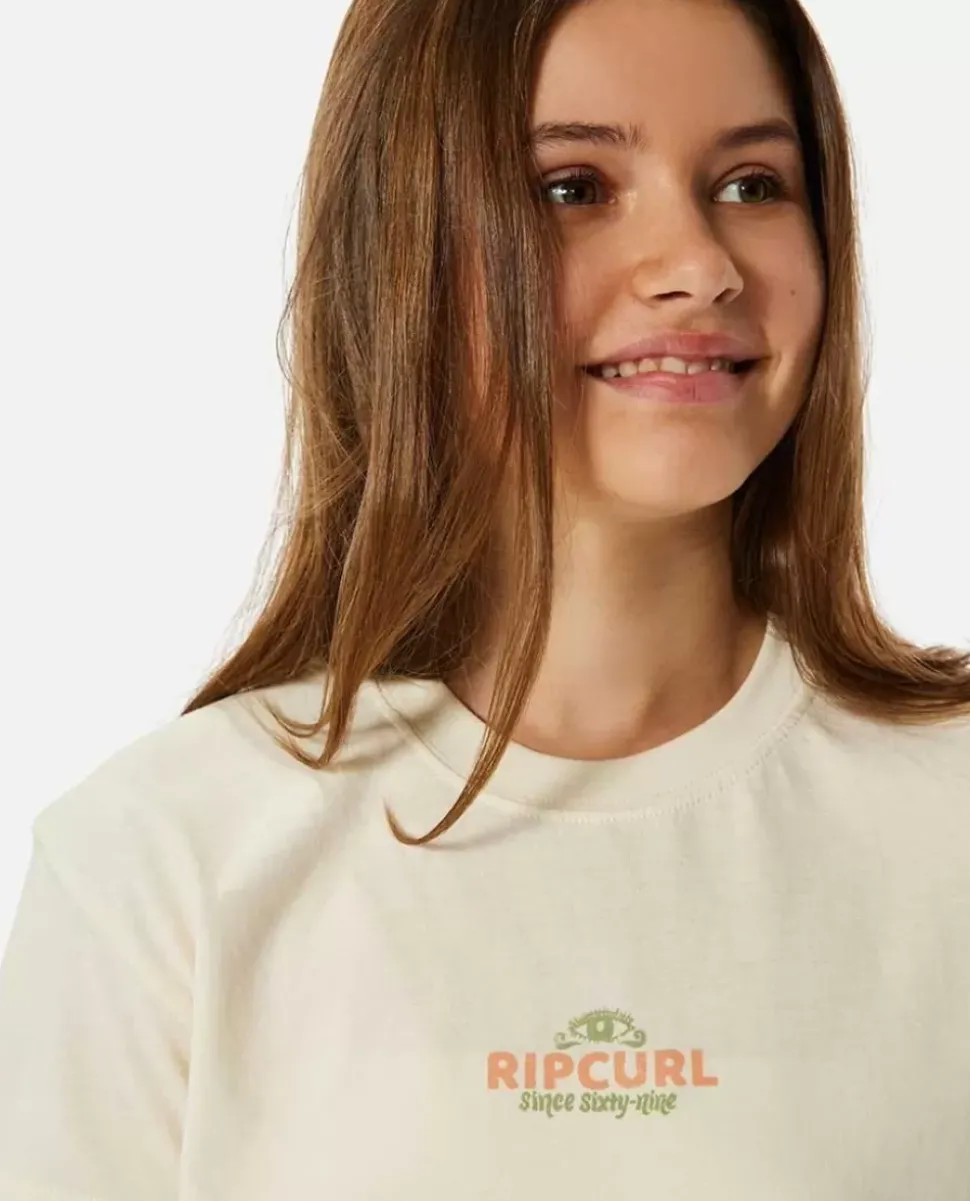 T-shirt Summer Rain Crop Para Rapariga