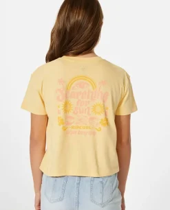 T-shirt Summer Rain Crop Para Rapariga