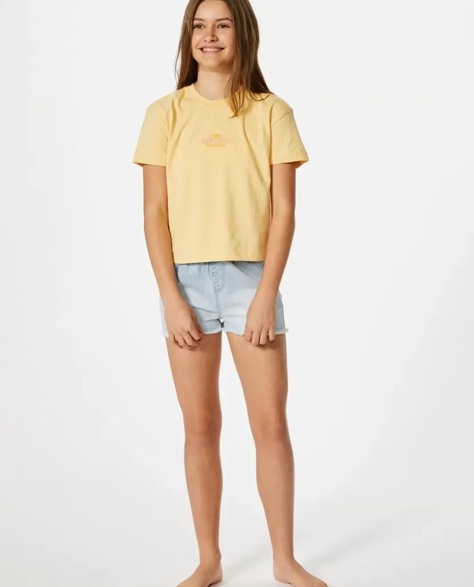 T-shirt Summer Rain Crop Para Rapariga