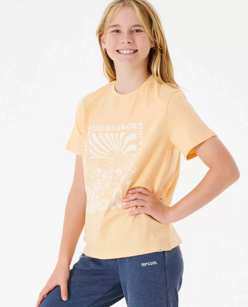 T-shirt Tropical Sunset Para Rapariga