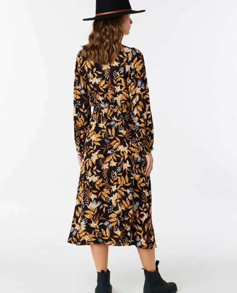 Vestido Médio De Manga Comprida La Isla