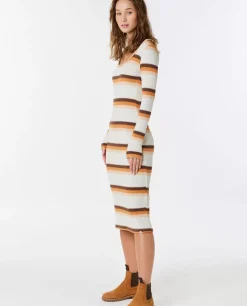 Vestido Médio às Riscas Sun Club
